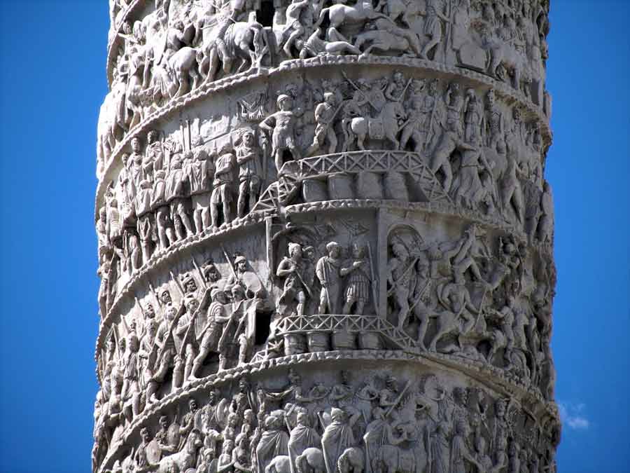 Sete sinais do império romano na paisagem de Roma